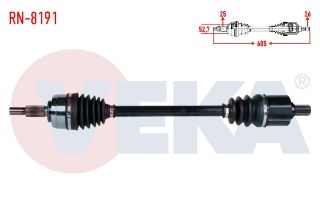 KOMPLE AKS SOL ÖN RENAULT FLUENCE (L30) 1.6 16V A-T UZUNLUK 685MM 2009- resmi