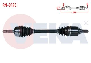 KOMPLE AKS SOL ÖN RENAULT CAPTUR 1.2 ? 1.5 DCI  A-T UZUNLUK 625MM 2013- resmi
