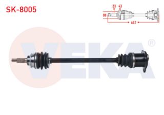 KOMPLE AKS SOL ARKA SUZUKİ SWİFT III (MZ,EZ) 1.3İ 4X4 ABSLI 43 DIS UZUNLUK 642 2005-2010 resmi