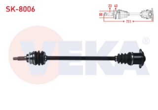 KOMPLE AKS SAĞ ARKA SUZUKİ SWİFT III (MZ,EZ) 1.3İ 4X4 ABSLI 43 DIS UZUNLUK 711 2005-2010 resmi