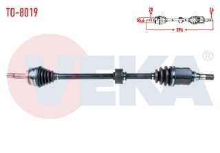 KOMPLE AKS SAĞ ÖN TOYOTA YARİS (P9) 1.4 D-4D M-T UZUNLUK 896MM 2006-2010 resmi