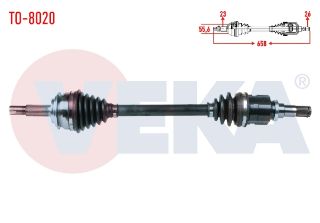 KOMPLE AKS SOL ÖN TOYOTA YARİS (P9) 1.4 D-4D UZUNLUK 658MM 2006-2010 resmi