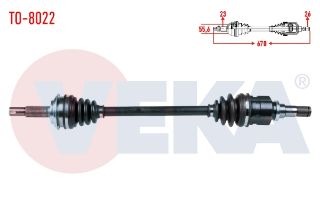 KOMPLE AKS SOL ÖN TOYOTA YARİS (P9) 1.0 VVT-I M-T UZUNLUK 670MM 2006-2010 resmi