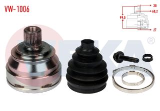 AKS KAFASI SOL SAĞ ÖN DIS VOLKSWAGEN TRANSPORTER IV (70XB,70XC,7DB,7DW) 2.4 D  38X27X60,2 UZUNLUK 99,5 MM 1990-2003 resmi