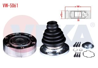 AKS KAFASI SOL SAĞ ÖN İÇ 33X35X108 VOLKSWAGEN CADDY III (2KA,2KH,2CA,2CH) 1.9 TDI 2004-2010 resmi