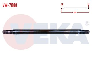 AKS MİLİ ARKA KISA INCE SOL VOLKSWAGEN CRAFTER 30-35 (2E) 109 HP 2.5 TDI 29X26 UZUNLUK 840MM 2006-2016 resmi