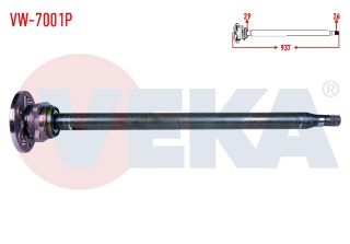 AKS MİLİ ARKA PORYALI UZUN INCE SAĞ VOLKSWAGEN CRAFTER 30-35 (2E) 109 HP 2.5 TDI 29X26 UZUNLUK 937MM 2006-2016 resmi