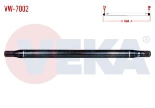 AKS MİLİ ARKA KISA KALIN SOL VOLKSWAGEN CRAFTER 30-35 (2E) 163 HP 2.5 TDI 29X30 UZUNLUK 840MM 2006-2016 resmi