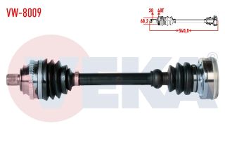 KOMPLE AKS SOL SAĞ ÖN VOLKSWAGEN TRANSPORTER IV (70XB,70XC,7DB,7DW) 2.4 D ABSLI 48 DIS UZUNLUK 540.8MM 1990-2003 resmi