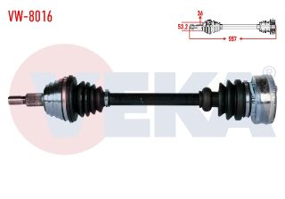 KOMPLE AKS SOL ÖN VOLKSWAGEN GOLF IV (1J1) 1.9 TDI M-T UZUNLUK 557MM 1997-2005 resmi