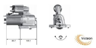 MARS MOTORU 12V 22DIS 1,4KW 2,5 DURATEC MONDEO III 01>07 resmi