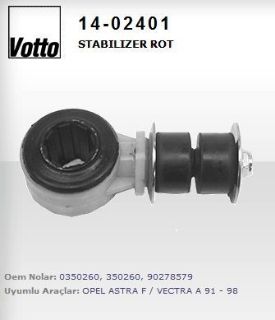 STABILIZER ROT ON 22mm ( OPEL : ASTRA F / VECTRA B / VECTRA A ) resmi
