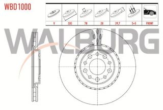 FREN DİSKI ÖN HAVALI 5 BJN 330X28X70X39,7 GIULIETTA 1.6 JTD 2010-/GIULIETTA 1.4 TB 2010-/159 1.8 TBI 2006-2011/159 1.9 JTDM 2006-2011/BRERA 2.0 JTDM 2006-2011/159 2.0 JTDM 2006-2011 resmi