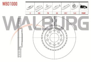 FREN DİSKI ÖN HAVALI 5 BJN 330X28X70X39,7 GIULIETTA 1.6 JTD 2010-/GIULIETTA 1.4 TB 2010-/159 1.8 TBI 2006-2011/159 1.9 JTDM 2006-2011/BRERA 2.0 JTDM 2006-2011/159 2.0 JTDM 2006-2011 resmi