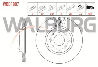 FREN DİSKI ÖN HAVALI 4 BJN 257X20X59,02X40,5 FIAT ALBEA 1.3 MJT-1.6 2003-2007/LİNEA 1.3 MJT-1.6 MJT 2007-/DOBLO 1.6 2001-2010/PUNTO 1.3 MJT 2012-/ALFA ROMEO 145 1.4 1994-2001/146 1.6 1994-2001/ resmi