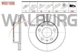 FREN DİSKI ÖN HAVALI 5 BJN 299,8X24X80X65,4 DUCATO 2.3 MJT-2.0 JTD-2.8 JTD-2.5 D 2006-2014/BOXER II 2.0 HDI  2002-2006/BOXER III 2.2 HDI 2006-2014/JUMPER II 1.9 D 2002-2006/JUMPER III 2.2HDI 2006-2014 resmi