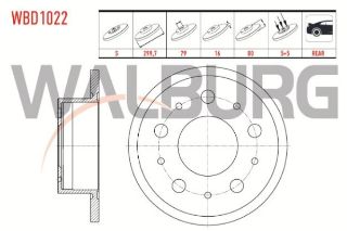 FREN DİSKI ARKA DÜZ 5 BJN 16 JANT 299,7X16X79X80 FIAT DUCATO 2.3 MJT 2006-2014/ DUCATO 3.0 MJT 2006-2014/ PEUGEOT BOXER III 2.2 HDI 2006-2014/ CITROEN JUMPER III 2.8 HDI 2006-2014 resmi