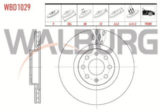 FREN DİSKI ÖN HAVALI 4 BJN 284X22X60X43,2 FIAT GRANDE PUNTO 1.3 MJT - 1.9 MJT 2005-2012/ OPEL CORSA D 1.3 CDTI - 1.2 - 1.4 2006-2014 resmi