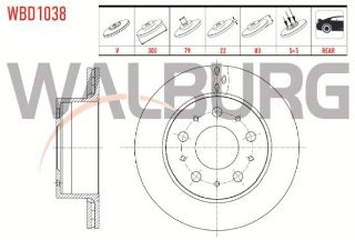 FREN DİSKI ARKA HAVALI 5 BJN 300X22X79X80 FIAT DUCATO 2.3 MJT - 3.0 MJT 2014- resmi