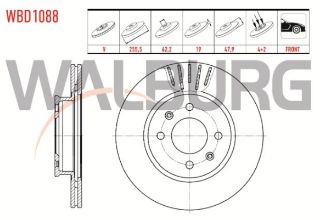 FREN DİSKI ÖN HAVALI 4 BJN 255,5X19X62,2X47,9 HYUNDAİ GETZ (TB) 1.5 CRDI - 1.1İ - 1.3İ -1.4İ - 1.6İ 2002-2008 resmi