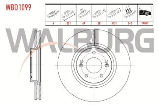 FREN DİSKI ÖN HAVALI 5 BJN 321X28X69X49,1 HYUNDAİ SANTA FE (CM) 2.2 CRDI 2006-2012 /  SANTA FE (CM) 2.7İ V6 2006-2012 resmi