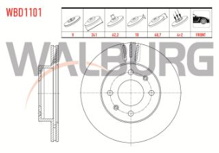 FREN DİSKI ÖN HAVALI 4 BJN 241X18X62,2X48,7 HYUNDAİ I10 1.1İ 12V - 1.0 D-CVVT - 1.2 D-CVVT 13 JANT  2008-2013 / KİA PICANTO (BA) 1.25 - 1.1İ 4 BJN 2004-2011 resmi