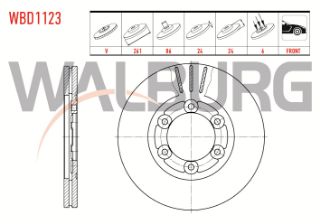 FREN DİSKI ÖN HAVALI 6 BJN 261X24X86X24 KİA K2500 2.5 D 2003- / KİA K2700 2.7 D 1999- resmi