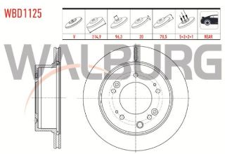 FREN DİSKI ARKA HAVALI 5 BJN 315X20X96,2X78,5 KİA SORENTO I (JC) 2.5 CRDI 2002-2009 / SORENTO I (JC) 2.5 CRDI 2002-2009 resmi