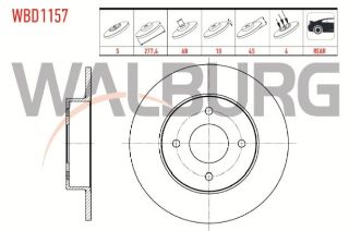 FREN DİSKI ARKA DÜZ 4 BJN 277,4X10X68X45 NİSSAN PRIMERA (P11) 1.6İ 16V - 2.0 TD - 2.0İ 16V 1996-2001 resmi
