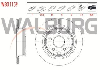 FREN DİSKI ARKA HAVALI 5 BJN 291,8X16X68X62 NİSSAN X-TRAİL 2.0İ 2007-2013/ X-TRAİL 2.0 DCI 2007-2013/ QASHQAI+2 1.5 DCI 2007-2014/ QASHQAI+2 2.0 DCI 2007-2014/ RENAULT KOLEOS 2.0 DCI 2008-2014 resmi