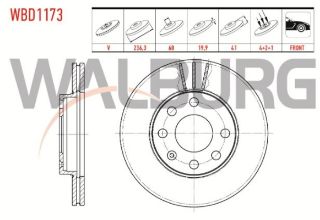 FREN DİSKI ÖN HAVALI 4 BJN 236,3X19,9X60X41 OPEL VECTRA A 1.6 1988-1995/ ASTRA F 1.4İ - 1.6İ 1991-1998/ CORSA B 1.2İ - 1.4İ 16V 1993-2000/ COMBO B 1.4 - 1.7 1994-2001/ ASTRA F CLASSIC 1.4İ 1998-2002 resmi