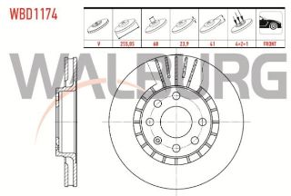 FREN DİSKI ÖN HAVALI 4 BJN 255,85X23,9X60X41 OPEL VECTRA A 2.0 1988-1995/ VECTRA B 1.6İ - 2.0İ 1995-2003/ ASTRA F 1.4İ - 1.6İ 1991-1998/ ASTRA F CLASSIC 1.4İ -1.6İ 1998-2002/ CORSA C 1.4 2000-2006 resmi