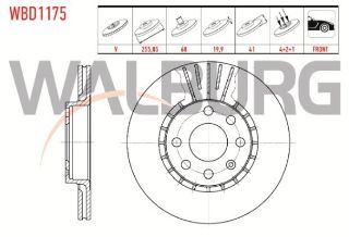 FREN DİSKI ÖN HAVALI 4 BJN 255,85X19,9X60X41 OPEL CORSA B 1.6İ 16V 1993-2000/ ASTRA F 1.8 1991-1998/ TIGRA A 1.4 1994-2000/ TIGRA A 1.6 16V 1994-2000/ resmi