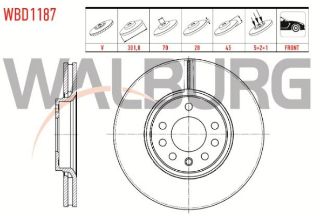 FREN DİSKI ÖN HAVALI 5 BJN 301,8X28X70X45 OPEL VECTRA C 1.8 16V 2002-2008/ VECTRA C 1.9 CDTI 2002-2002/ VECTRA C 1.6 16V 2002-2002/ SIGNUM 1.8İ 2003- resmi