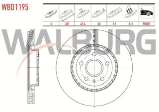 FREN DİSKI ÖN HAVALI 5 BJN 337X30X67,4X51 OPEL INSIGNIA 1.6 - 1.6 T - 2.0 CDTI - 2.0 T 18 JANT 2008- resmi