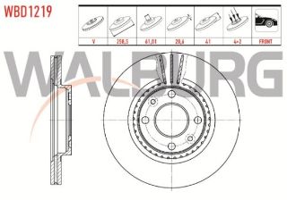FREN DİSKI ÖN HAVALI 4 BJN 259X20,7X61,01X41 RENAULT CLİO II 1.2İ 16V - 1.4İ 16V - 1.6İ 16V - 1.5 DCI 1998-2005/ KANGOO 1.4 - 1.5 DCI - 1.9 D 1998-2008/ MEGANE I 1.4İ 16V 1.6İ 16V 1996-2003 resmi
