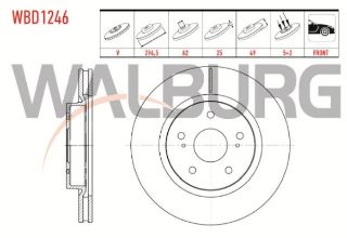 FREN DİSKI ÖN HAVALI 5 BJN 294,5X25X62X49 SUZUKİ GRAND VİTARA II (JT) 1.6 VVT-I 5 KAPI 2005-/ VİTARA II (JT) 1.9 DDIS 2005- / VİTARA II (JT) 2.0İ 2005- resmi