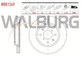 FREN DİSKI ÖN HAVALI 4 BJN 255,8X22X60X40,1 SUZUKİ SWİFT IV (FZ,NZ) 1.2 2010- / SWİFT IV (FZ,NZ) 1.3 DDIS 2010- resmi