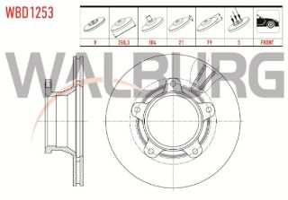 FREN DİSKI ÖN HAVALI 5 BJN 280,5X21X104X79 TATA XENON 2.2 D 4X4 2009-2011 resmi