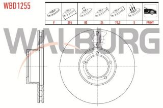 FREN DİSKI ÖN HAVALI 5 BJN 296X24X85X70,3 TATA XENON 2.2 16V TD 4X2 2011- resmi