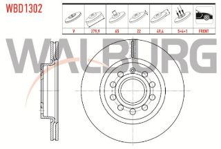 FREN DİSKI ÖN HAVALI 5 BJN 279,9X22X65X49,4 GOLF V 1.4 TSI-1.6 TDI-2.0 TSI 2003-2009/CADDY III 1.9 TDI 2004-2015/LEON 1.6-2.0 TDI 2005-2012/A3 1.6-1.8 T 2003-2012/OCTAVIA 1.4 TSI-1.6 TDI 2004-2012 resmi