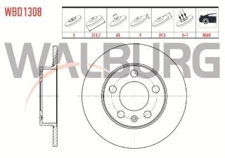 FREN DİSKI ARKA DÜZ 5 BJN 230X9X65X40,6 GOLF IV 1.4İ 16V-1.6İ 16V 1997-2005/BORA 1.4İ 16V-1.9 TDI 1998-2005/A3 1.8-1.9 TDI 1996-2003/LEON 1.4 16V-1.9 TDI 1999-2006/OCTAVIA 1.4İ 16V-1.6İ 1996-2004 resmi