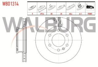 FREN DİSKI ÖN HAVALI 6 BJN 300X28X85X68,4 VW CRAFTER 2006-2018 / MERCEDES SPRINTER 2006-2018 / MERCEDES SPRINTER CIFT TEKER 2018- resmi