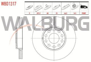 FREN DİSKI ÖN HAVALI 5 BJN 287X25X68X46,3 VOLKSWAGEN PASSAT(3B3)1.6 2000-2005 / PASSAT(3B2)1.8 T 1996-2000 / PASSAT (3B2) 1.9 TDI 1996-2000 / PASSAT(3B3)1.9 TDI 2000-2005 / PASSAT (3B3) 1.8 2000-2005 resmi