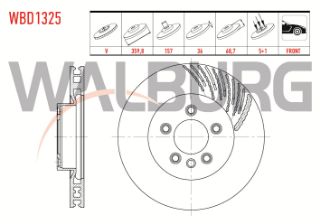 FREN DİSKI SOL ÖN HAVALI 5 BJN 359,80X36X85X68,7 VOLKSWAGEN TOUAREG (7P5) 3.0 TDI V6 - 3.0 TSI V6 2010- / PORSCHE CAYENNE 3.0 D - 3.0 S HYBRID - 3.6 S - 4.8 GTS - 4.8 TURBO 2010- resmi