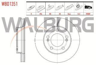FREN DİSKI ÖN HAVALI 5 BJN 294X28X85X56,4 SSANGYONG KYRON 2.0 XDI 4X4 2005-2011 resmi