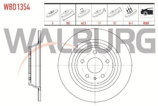 FREN DİSKI ARKA DÜZ  5 BJN 302X11X63,5X51 FORD MONDEO V 1.6 TDCI 2014- / MONDEO V 1.5 ECOBOOST 2014- / MONDEO V 2.0 TDCI 2014- resmi