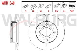FREN DİSKI ÖN HAVALI 4 BJN 230X20X60X51,4 SUZUKİ ALTO V (GF) 1.0 2009- resmi