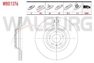 FREN DİSKI ÖN HAVALI 5 BJN 347X30X68X59,50 AUDI A6 2.0 TDI -2.7 TDI- 3.0 TDI- 2.0 TFSI-2.4 -3.0 TFSI-3.2 FSI- 4.2 2004-2011 resmi
