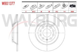 FREN DİSKI ARKA DÜZ 5 BJN 301,70X12X68X49,20 AUDI A6 2.0 TDI -2.7 TDI -3.0 TDI -2.0 TFSI -2.4 -3.0 TFSI -3.2 FSI - 4.2 2004-2011 resmi